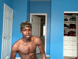 Sexy little chocolate stud naked beating his bbc - ThisVid.com