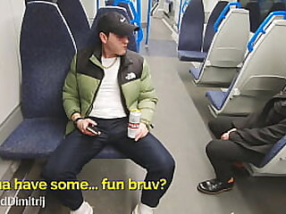risky anonymous bareback fuck on a night train out of London