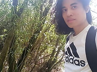 Jon Arteen shows his dick&comma; pisses pee outdoor&comma; puts his white sneakers in mud