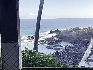 Showing off around the Beach - Salvador - Red Thong