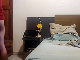 I'm folding and putting away my clean clothes&comma; doing it without my pants on&comma; hoping someone catches me leaning against the bed&period;