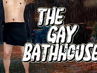 A gay man had sex with a lot of men in a gay bathhouse and swallowed a lot of cum