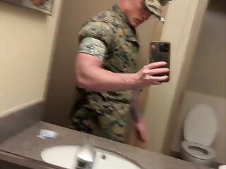 Watch this hot muscular Marine in uniform. Tiktok @original.jackson