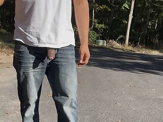 Park next to the road…